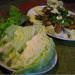 いなかむら - レバーのサラダ、このあたりからメニューの撮影が面倒になってきました