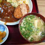 Tsubo Hachi - 日替り定食　ハンバーグ＆コロッケ定食 550円