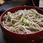 献上そば 羽根屋 - あご野焼きについてたワサビのせ(2022年4月)