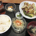 中国料理味神館 - 回鍋肉定食(1078円)