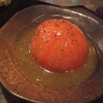 お好み焼き・もんじゃ 粉と水 - 丸ごとトマト焼き