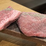 焼肉ここから - 分厚いハラミと分厚いヒレ