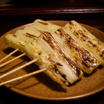 鳥田中 - ●野菜串　ホワイトアスパラ