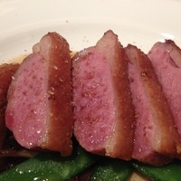 ラシェット・ブランシュ - メイン　仔鴨胸肉のロースト　きのこ添え
