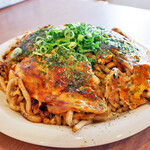 広島お好み焼き 好味亭 - 肉たまうどんダブル