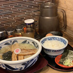 安部製麺所 - 朝らーめんセット770円