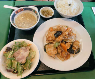 麗華 - 若鶏の辛味炒めセット
