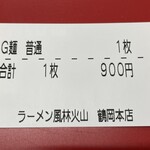 ラーメン もっけだの - 2022.4～新メニュー『G麺』の食券