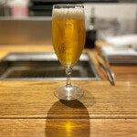 熟成和牛焼肉エイジング・ビーフ TOKYO - セットの生ビール（All Drink OK）