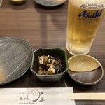 明石の魚処 さかづき - 生ビール中ジョッキ598円税込は4杯目から無料