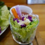 茶蔵坊 - ミニシーザーサラダとスティック野菜