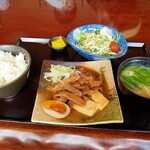 Motsuni To Niboshi Soba Chuuka Soba Shinya Shokudou - もつ煮定食