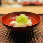 おが和 - ☆タマカイと蕗のお椀。タマカイは世界最大級のハタの仲間。