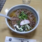お食事 松月 - 牛肉ラーメン￥1400(米沢牛使用)