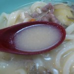 うどん処 杉 - 【2013年01月】豚汁のスープ。
