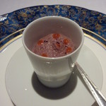 2013年2月紫人参のムースと毛ガニのタルタルジュレ