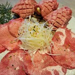 和牛焼肉わ - 牛タン3種盛り