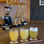 PORTLANDIA Cider Bar & Cafe - ビールとサイダーはサーバーでの提供も始まりました。飲み比べのフライトも。