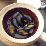 ル スリジェ - 前菜。ムール貝の白ワイン煮