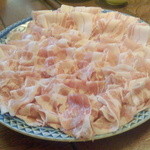 ゆうがお - 特注金華豚のしゃぶしゃぶ（ロース、バラ、肩ロース）