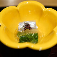 御幸町 田がわ - 明石の細魚、水菜