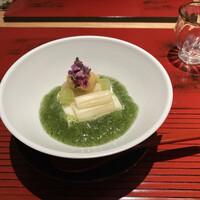 おおたに - 北寄貝と帆立貝柱のムース　緑酢