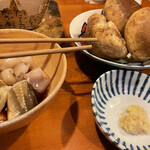 めしの助 - しいたけには生姜醤油で。