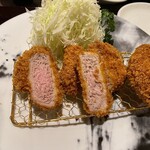 とんかつ神楽坂さくら - 220119ハーブ三元豚ヒレかつ定食120ｇ1000円+メンチ100円