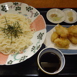 新たうどん - とり天ざるうどん　800円