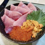 鮨國 - ウニ•イクラ•マグロ丼