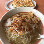 Kourakuen Chibaoyuminoten - 塩ネギラーメン+大盛り+メンマ