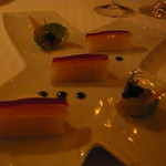 テラコヤ - アイスヴァインのパネ　黒ビールのソース　麦のサラダと共に