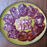 Assortment of 3 types of Spanish salami