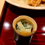 銀座 しのはら - イカと分葱のヌタ