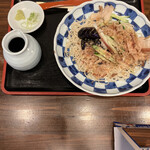 Soba Dokoro Tonamian - 茄子の揚げ浸しそば　950円