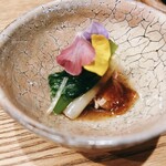 根津 焼鳥 照隅 - ハラミの実山椒煮