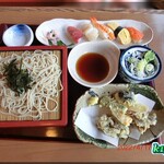 Wafuu Resutoran Toki - 野菜天ざる寿司セット（ざる蕎麦）