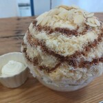 かき氷専門店 ウミナゴミ - アーモンドミルクチョコ+ヨーグルトクリーム