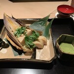 土方 - 京都　物集女の焼き筍 木の芽味噌のソース