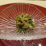 鮨 たかはま - 明石の焼き穴子とべったら漬けの和え物