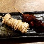 Taishuu Izakaya Toriichizu - むね明太マヨ：109円、レバー：109円