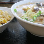 一寛 - シイタケソバ＆半チャーハン