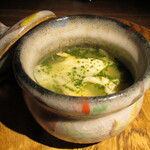 yokoyama - 鮑と上ミノのスープ 朝掘りの筍 三つ葉 パセリ