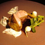 yokoyama - 鹿児島の六白豚 叉焼 ゴルゴンゾーラを利かせたソースをかけた蛍烏賊