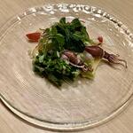 旬菜 おぐら家 - 春待ち野菜と帆立酢味噌がけ