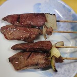 焼き鳥きむら - タン、ハツ