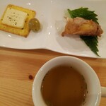 Cafe 登々 - 副菜に〜スープ