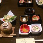 Fuujin - 前菜と茶碗蒸しとサラダ
