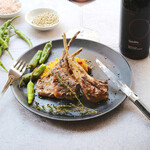 Grilled New Zealand lamb chops with couscous