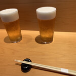 SUSHI TOKYO TEN、 - とりあえずの乾杯！